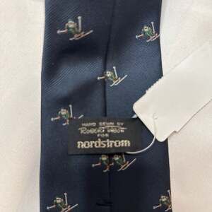 Vintage Robert Talbott Blue Golfer Silk Tie